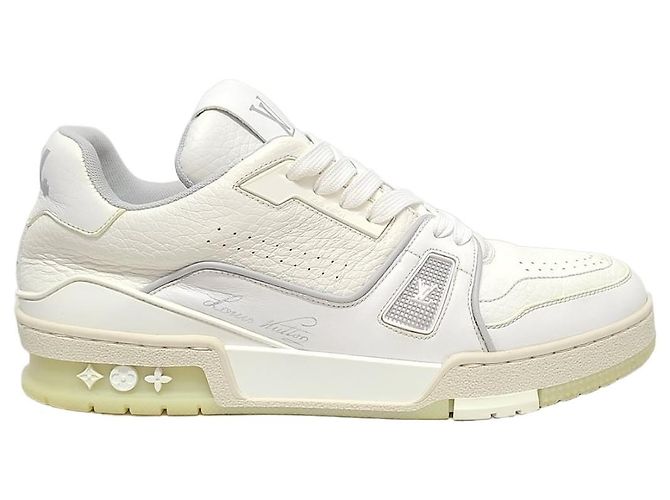 Louis Vuitton Weiße LV Leder Trainer Sneaker