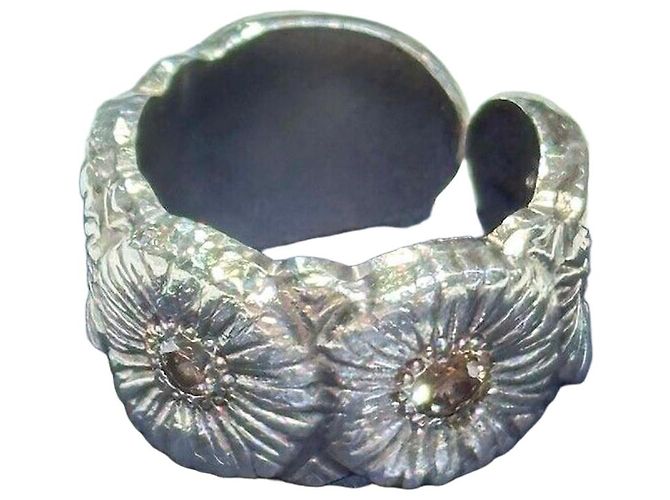 Buccellati Daisy Ring aus Silber mit Diamanten Größe