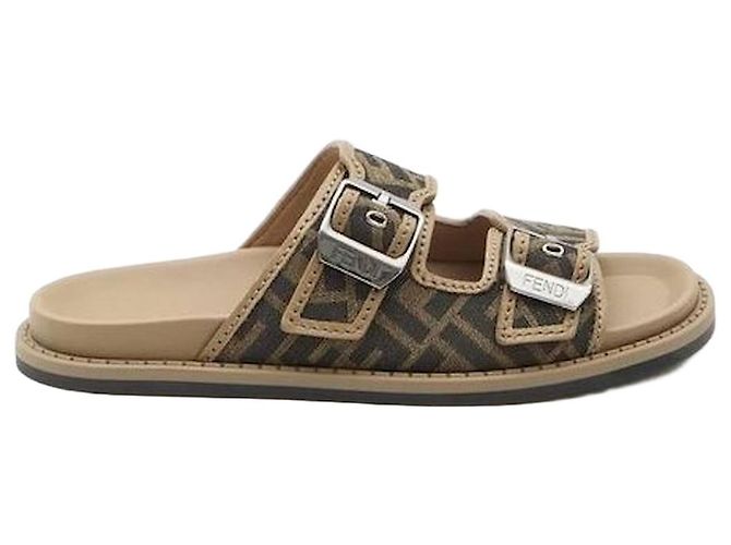 Fendi Fabric Sandals AJZF Brown