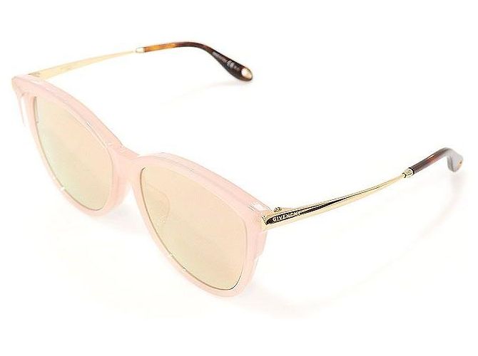 Givenchy Pink Frame Mirror Lens Cat Eye Sunglasses
