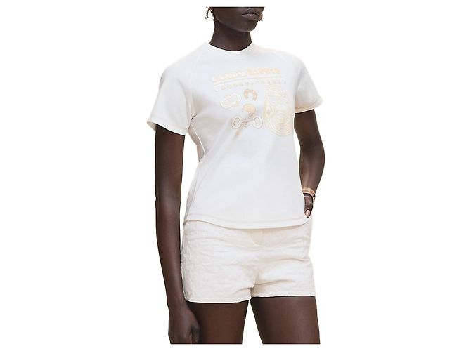 Hermès Camiseta micro estampada Branco