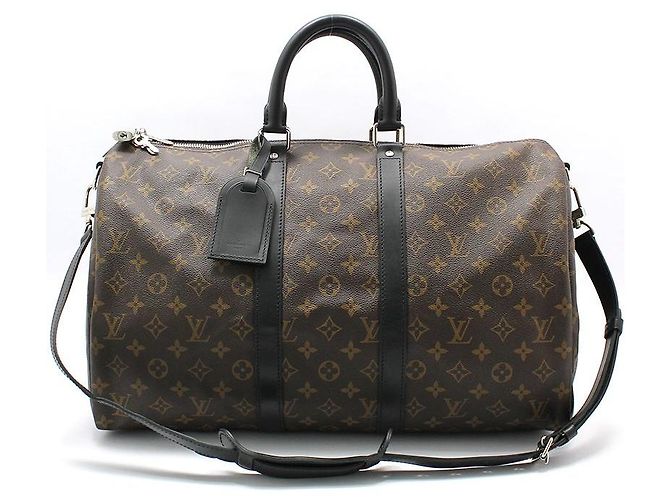 Louis Vuitton Borsa a Spalla Keepall Travel Bag Monogram Macassar Marrone
