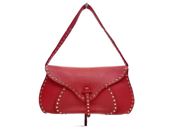 16 Céline Mini borsa a tracolla con borchie Rosso 