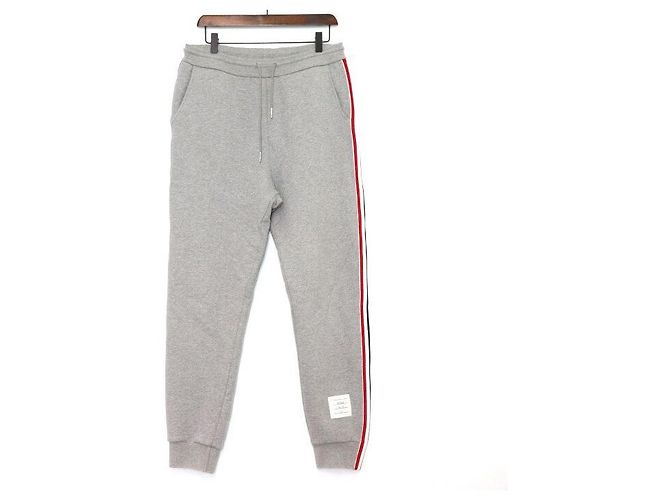 Thom Browne Classic Loopback Stripe Sweatpants Grey Braun