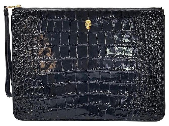 Clutch Gold Skull Alexander McQueen D'oro