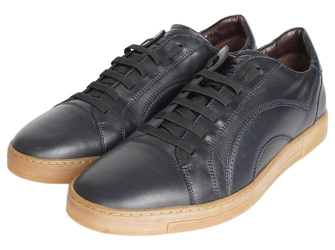 Salvatore Ferragamo Baskets en cuir Gancini Noir