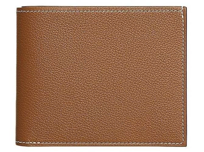 Hermès Compact Card Holder for Men in Gold Golden