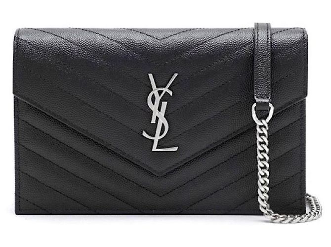 Clutch Monogram Saint Laurent Nero