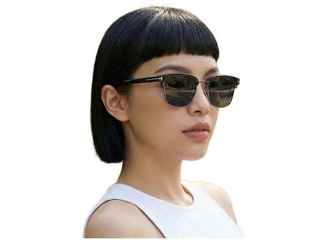 Tom Ford Occhiali da sole Oversized Square Metal Combination Asian Fit Multicolore