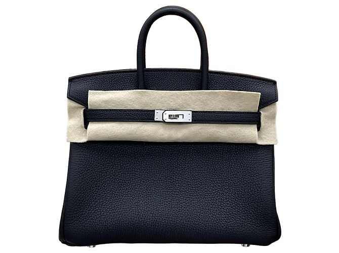 Hermès Birkin Togo Schwarz mit Silberhardware