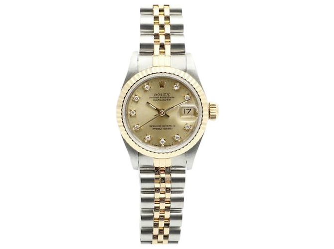 Rolex Orologio Datejust Combi da donna Original Ten Point Diamond D'oro