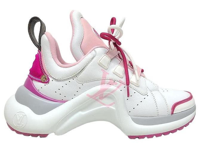 Louis Vuitton Sneakers Archlight in pelle monogrammata rosa