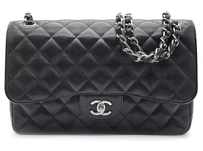 Chanel Caviar Classic Jumbo Preto