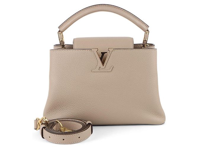 Louis Vuitton Bolsa tiracolo mini Taurillon Capucines BB Marrom