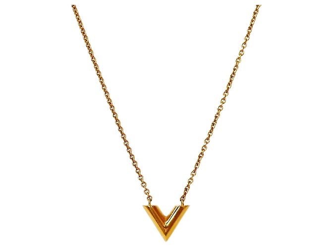 Louis Vuitton Collier Essential en Or Doré