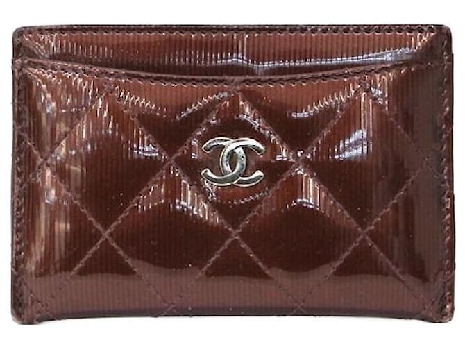 Chanel Patented Card Holder Wallet Brown