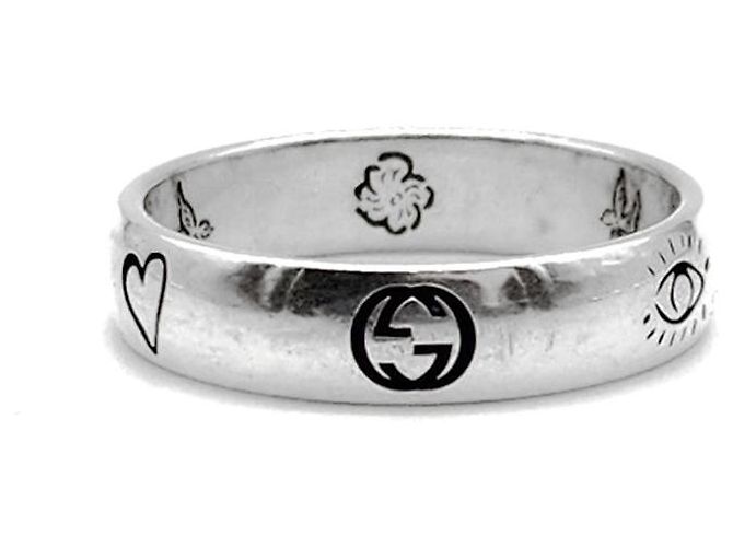 Gucci Blind for Love Silver Ring Silvery