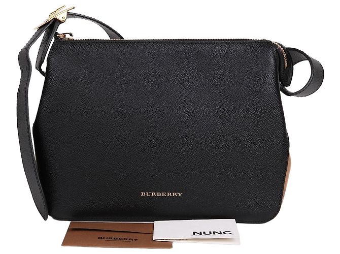 Burberry Canvas Check Small Shoulder Bag Brown