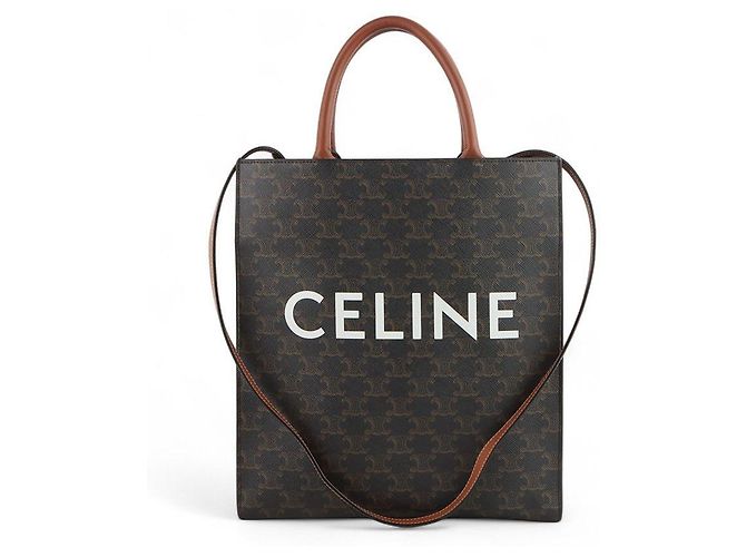 Céline Cabas Vertical Triomphe Small Negro
