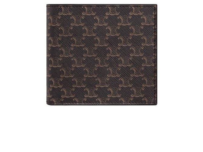 Céline Triomphe Canvas Wallet Black