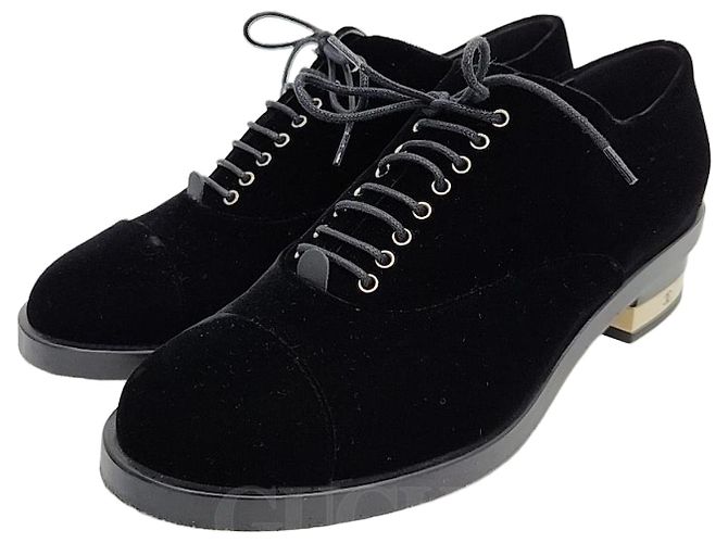 Mocassini in velluto Chanel Nero