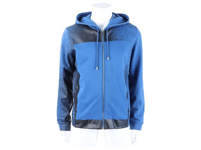 Giacca con cappuccio e zip Balenciaga Blu