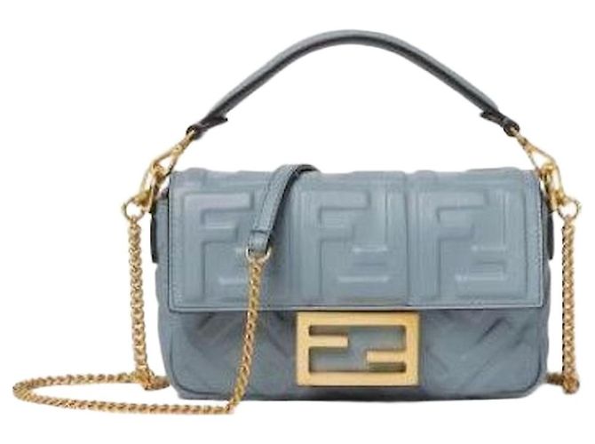 Fendi Mini Bolso Baguette Azul
