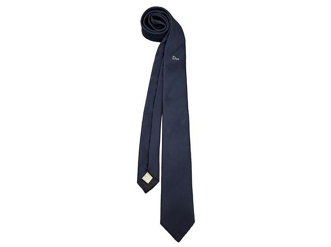Dior Silk Tie Navy Blue
