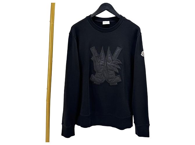 Moncler Logo Patch Sweatshirt Black