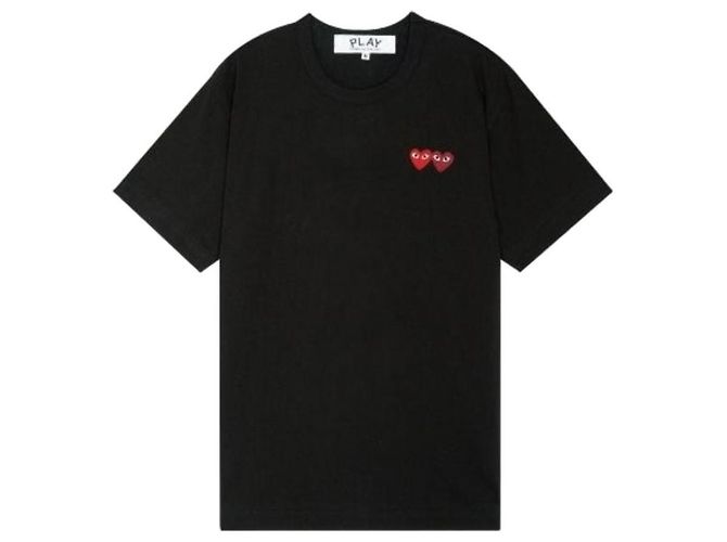 Comme Des Garcons Double Heart T-Shirt Black