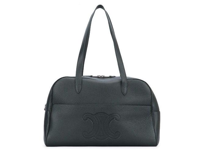 Céline Sac duffel em couro de bezerro granulado Verde