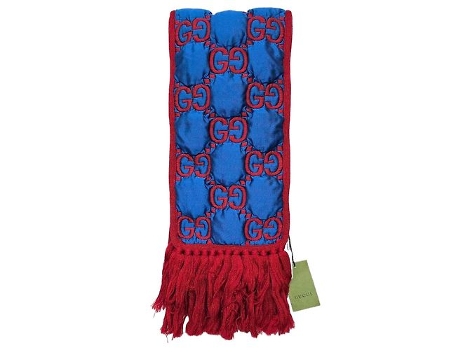 Gucci Cachecol de lã acolchoado GG Multicor