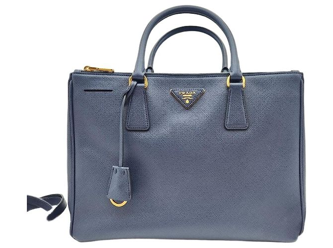 Prada Borsa Tote e Borsa a Spalla Saffiano Lux Blue