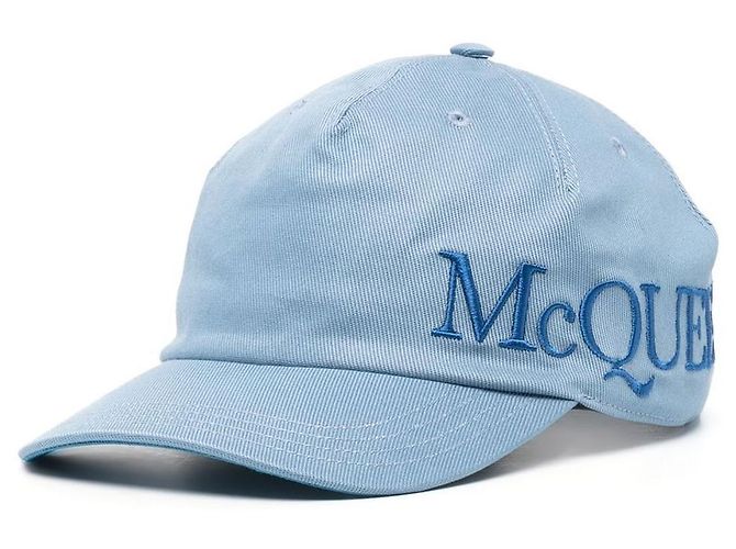 Alexander Mcqueen Baseballkappe mit besticktem Logo Blau