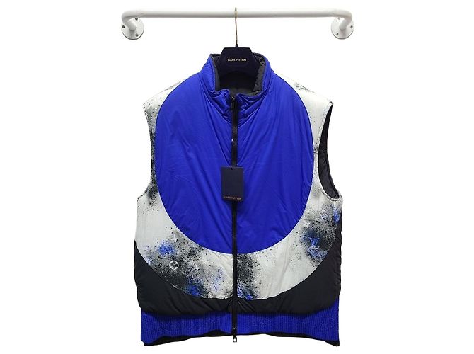 Louis Vuitton Blue Monogram Circle Reversible Padded Vest