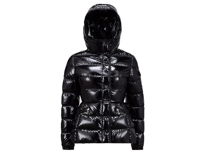 Moncler Barante Steppjacke mit Kapuze Schwarz