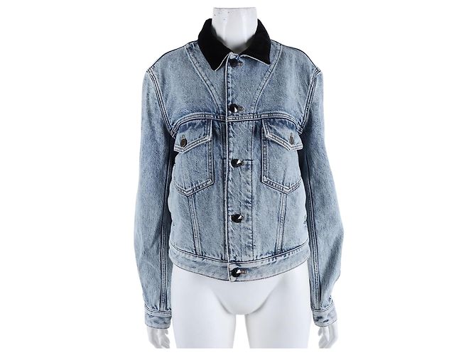 Louis Vuitton Denim-Jacke Blau