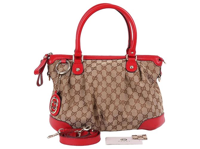 Gucci Tote e Borsa a Spalla Suki Medium Rosso