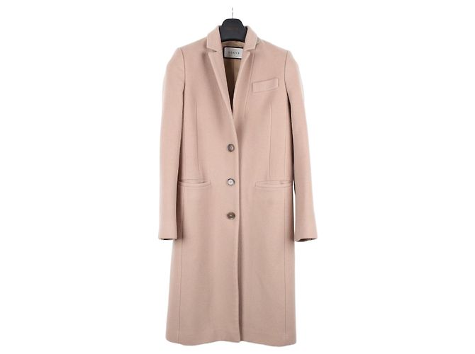 Gucci Single Breasted Women's Wool Coat Orange