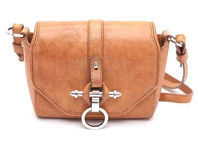 Givenchy Bolsa de ombro e bolsa transversal Obsedia em pele de cordeiro prata Marrom