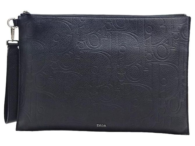 Dior Gravity Men's Pouch Clutch Bag Black