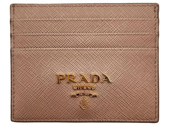 Prada Saffiano Card Holder Orange