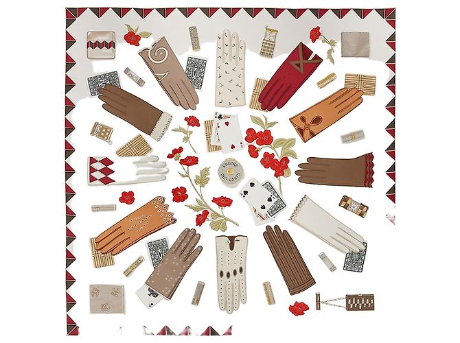 Hermès Sciarpa The Hour of Gloves Multicolore