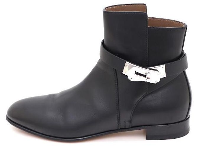 Hermès Kelly Strap Neo Stiefeletten Schwarz