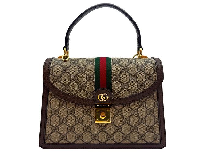 Gucci Sac à main Ophidia Top Handle Small Marron