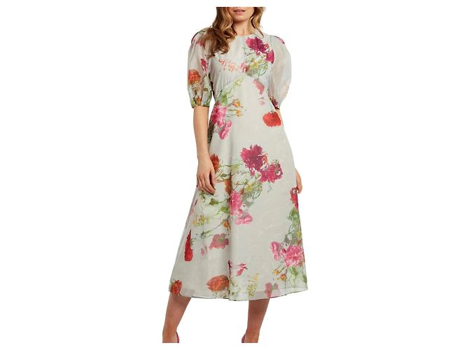 Ted Baker Refurbished Damen Kleid Einteiler Weiß