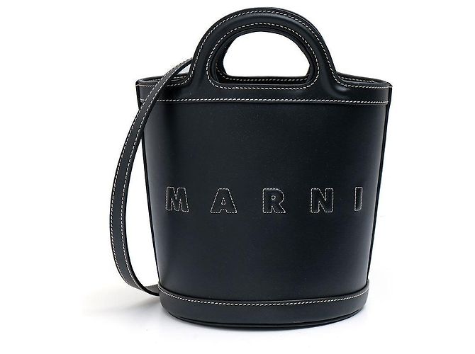 Marni Piccola borsa a secchiello Tropicalia Nero