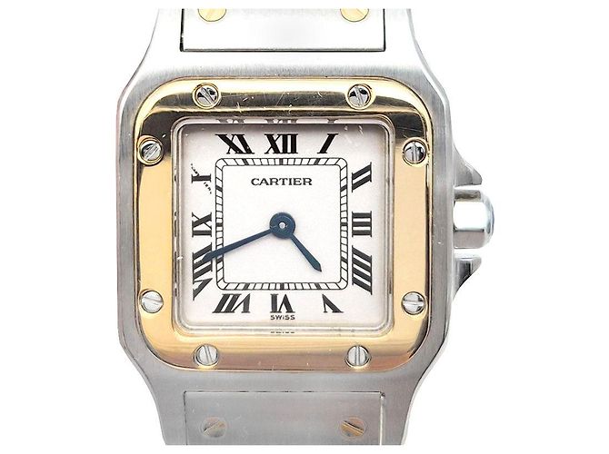 Cartier Santos Combo Uhr Small Weiß