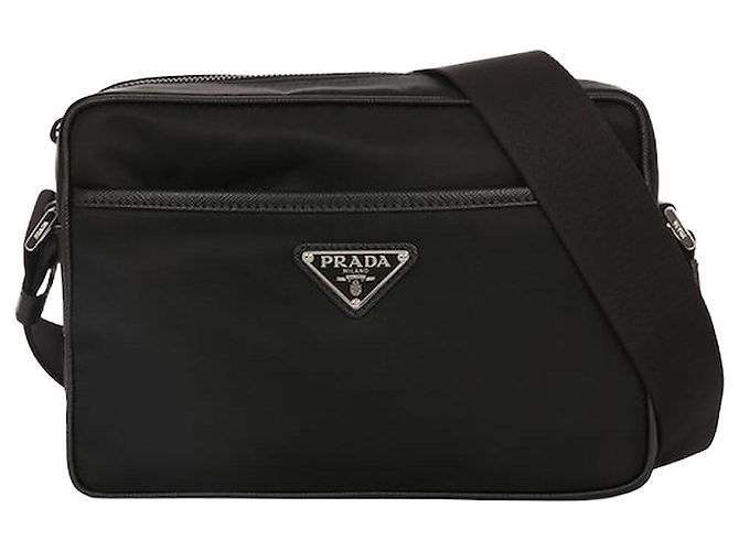 Prada Re-Nylon Saffiano Square Shoulder Bag Black
