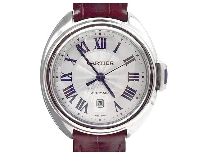 Clé de Cartier Uhr Silber